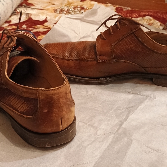 Mercanti Fiorentini Textured Brown Oxfords main image 9